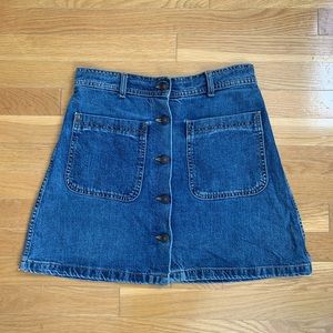 *2 For $20* ZARA Denim Button Front Mini Skirt